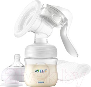 Молокоотсос ручной Philips AVENT Natural Motion с бутылочкой для кормления / SCF430/10