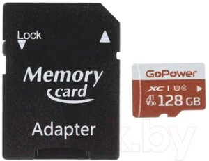 Карта памяти GoPower microSD 128GB Class10 UHS-I (U3) / 00-00025682