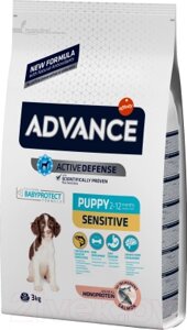 Сухой корм для собак Advance Puppy Sensitive с лососем и рисом