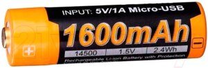 Аккумулятор Fenix Light 14500 1600UmAh / ARB-L14-1600U