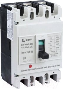 Выключатель автоматический EKF Basic ВА-99МL 250/125А 3P / mccb99-250-125mI