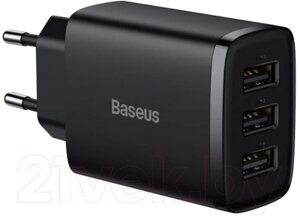 Адаптер питания сетевой Baseus Compact Charger 3U 17W EU / CCXJ020101