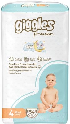 Подгузники детские Giggles Premium Maxi 4 Jumbo Pack - обзор