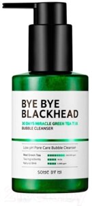 Пенка для умывания Some By Mi Bye Bye Blackhead 30 Days Miracle Green Tea Tox Bubble Cleanser