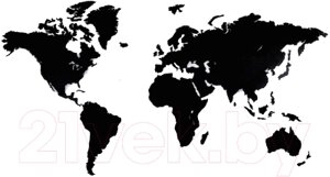 Декор настенный Woodary Карта мира на английском языке L / 3202