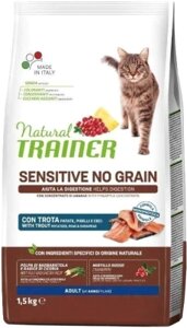 Сухой корм для кошек Trainer Natural No Grain Sensitive с форелью