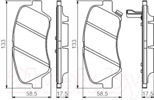 Тормозные колодки Bosch 0986494563