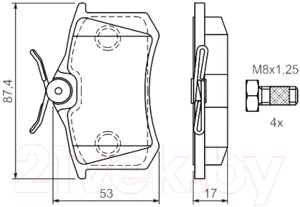 Тормозные колодки Bosch 0986424751