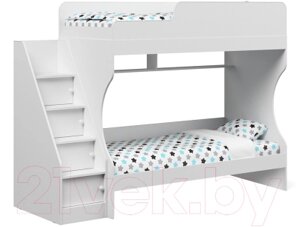 Двухъярусная кровать Капризун 6 Р443-4 с лестницей