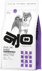 Сухой корм для собак AJO Dog Sense с гречкой для собак с чувствительным пищеварением