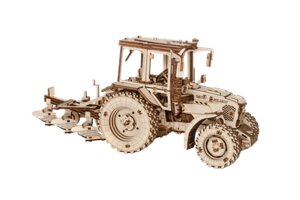 Трактор игрушечный EWA Belarus-82.3 с плугом