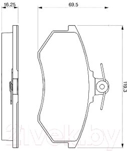 Тормозные колодки Bosch 0986466698