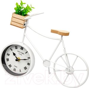 Настольные часы Вещицы Велосипед с суккулентом Fancy52