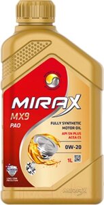 Моторное масло MIRAX MX9 0W20 С5 SN Plus