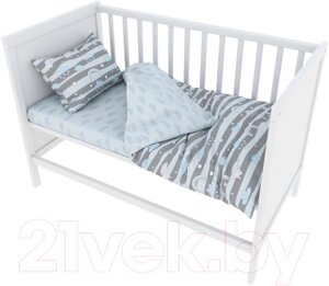 Комплект постельный для малышей Amarobaby Baby Boom Радуга / КПБ-3-Радуга