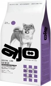 Сухой корм для собак AJO Dog Sense с гречкой для собак с чувствительным пищеварением