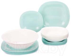 Набор столовой посуды Luminarc Carine Light Turquoise&White P7627