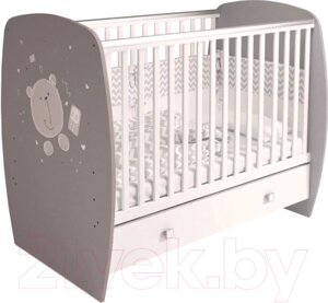 Детская кроватка Polini Kids French 710 Teddy с ящиком