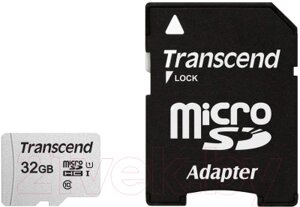 Карта памяти Transcend microSDHC 300S 32GB Class 10 UHS-I U1 (TS32GUSD300S-A)