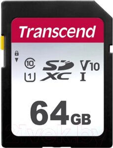 Карта памяти Transcend SDXC Class 10 U3 V30 64GB (TS64GSDC300S)