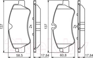 Тормозные колодки Bosch 0986494796