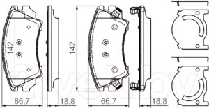 Тормозные колодки Bosch 0986494275