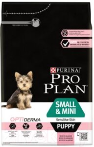 Сухой корм для собак Pro Plan Puppy OptiDerma Small & Mini с лососем
