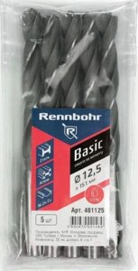 Набор сверл Rennbohr Basic Prom HSS-R 12.5x151мм / 461125