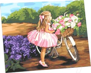 Картина по номерам Школа талантов Девочка с велосипедом / 5351082