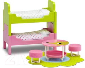 Комплект аксессуаров для кукольного домика Lundby Детская с 2 кроватями / LB-60209700