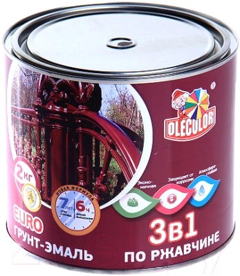 Грунт-эмаль Olecolor По ржавчине RAL 3020 - распродажа