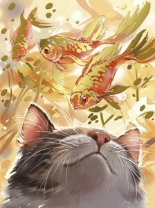 Картина по номерам Феникс+ Кот с рыбами / 67959