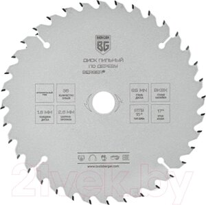 Пильный диск BERGER 305x30/25.4/20/16x54z, 3.4/2.4мм, ATB 15°, атака 17° / BG1654