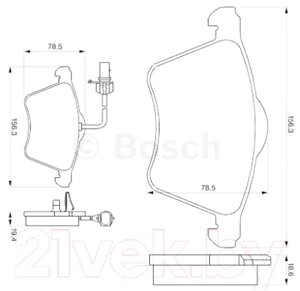 Тормозные колодки Bosch 0986424780