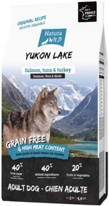 Сухой корм для собак Natura Wild Dog Yukon Lake с лососем, тунцом и индейкой / 795134