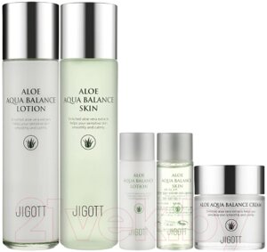 Набор косметики для лица Jigott Aloe Aqua Balance Skin Care 3set