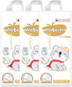Подгузники-трусики детские Watashi Royal Soft 5 XL 13-20кг