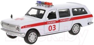 Автомобиль игрушечный Технопарк ГАЗ-2402 Волга Скорая / 2402-12SLAMB-WH