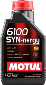 Моторное масло Motul 6100 SYN-NERGY 5W30 / 107970