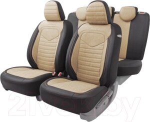 Комплект чехлов для сидений Autoprofi Linen LIN-1505 BK/BE