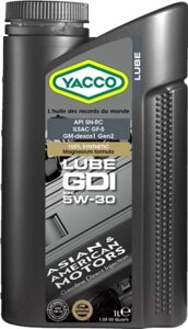 Моторное масло Yacco Lube GDI 5W30