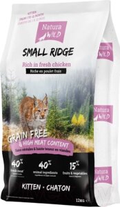 Сухой корм для кошек Natura Wild Cat Small Ridge Kitten с курицей / 585130