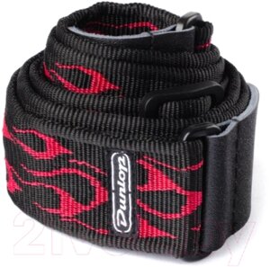 Ремень для гитары Dunlop Manufacturing D38-11RD Strap Flambe Red