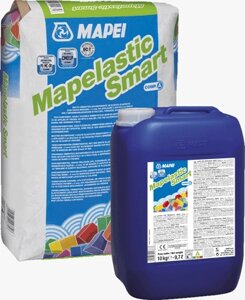 Гидроизоляция цементная Mapei Двухкомп. Mapelastic Smart Компонент A Sacchi (20кг) + B (10кг)