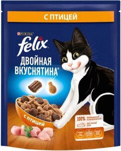 Сухой корм для кошек Felix Двойная вкуснятина с птицей