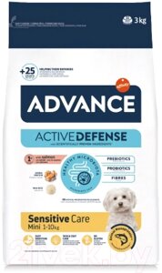 Сухой корм для собак Advance Mini Sensitive с лососем и рисом