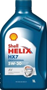 Моторное масло Shell Helix HX7 5W30 Professional AV
