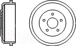 Тормозной барабан Bosch 0986477129