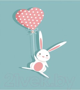 Скатерть JoyArty Влюбленный кролик с шариком / tcox_44099