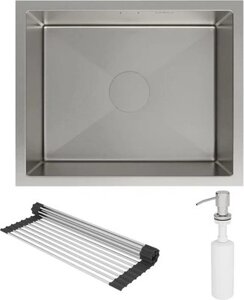 Мойка кухонная Roxen Uno 560210-54 под столешницу с ролл-матом и дозатором